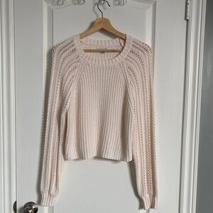 American Eagle Outfitters Baby Pink Knit Crew Neck Sweater (Like New)